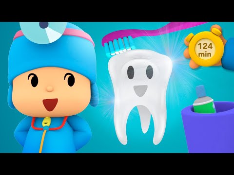 🦷️ POCOYO E NINA - Escovar Depois De Comer [124 min] DESENHOS ANIMADOS para crianças