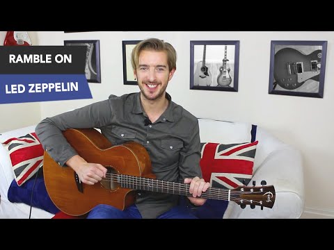 How to play "Ramble On" by Led Zeppelin - Acoustic Guitar Lesson