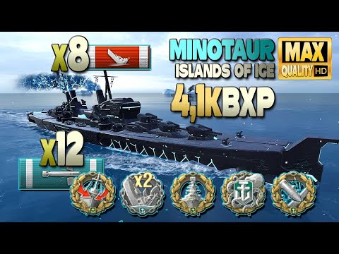 Minotaur: 4,1k bxp, 8 ships destroyed - World of Warships