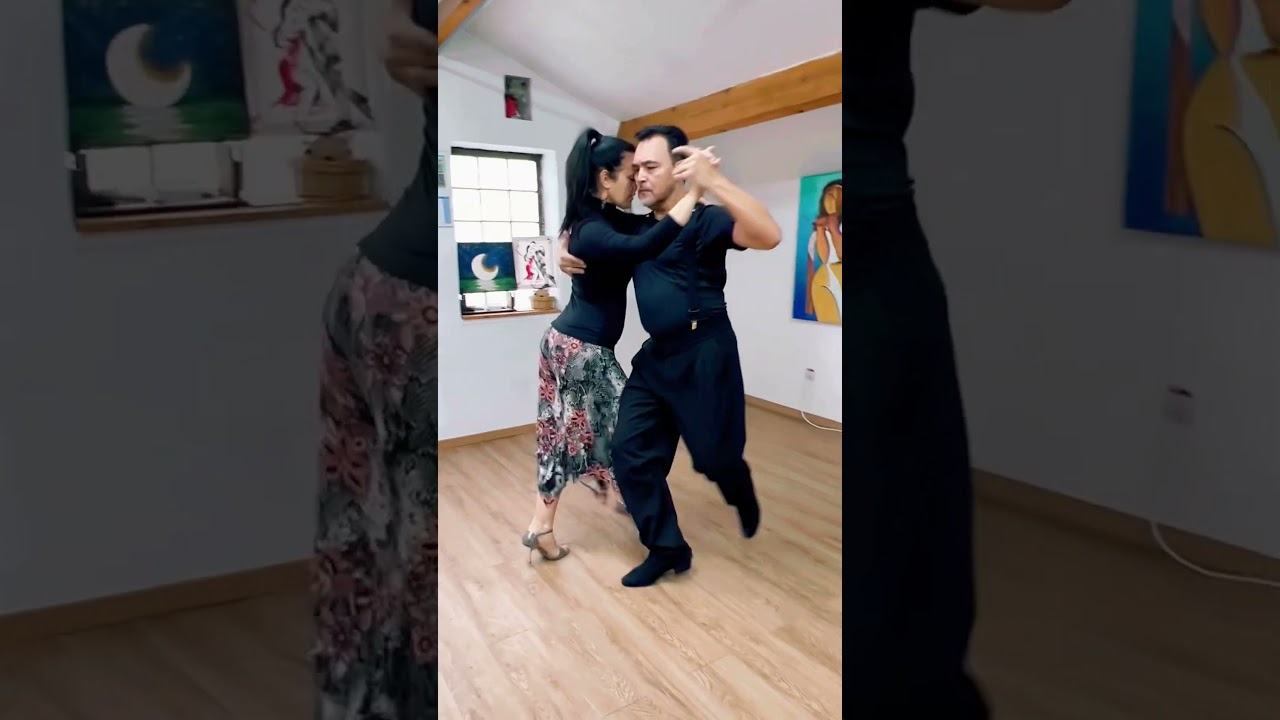 Video thumbnail for #vals Georgina Vargas Oscar Mandagaran musicality demo 2 online zoom lesson 13/3/2023 #tango