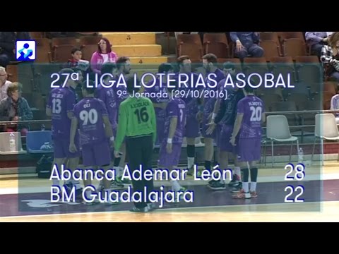 LIGA LOTERIAS ASOBAL J09 Abanca Ademar León - BM Guadalajara 28  - 22
