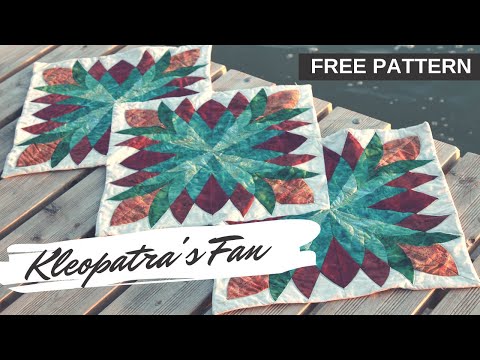 Kleopatra S Fan Patchwork Template Tutorial Free Coloring Page