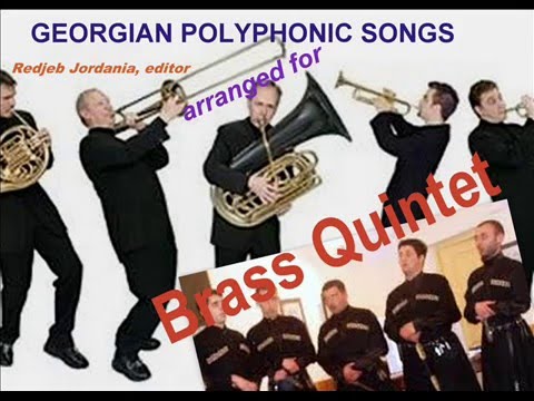 Redjeb Jordania, editor: Seven Georgian Songs for Brass Quintet (full score)