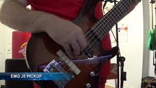 Video thumbnail for ESP LTD B55 original P+J Pickups versus EMG P5 et J5 by picpouille