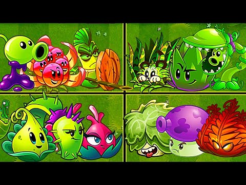 Random 4 Team Plants Battles - Which Team Will Win? - PvZ2 Team Plants vs Team Plants