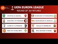 Announced Today: UEFA Europa League Round of 16 Fixtures 2023