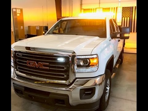 2017 GMC Sierra 2500 with SoundOff DUAL Color Lights, for Springdale Public Works!