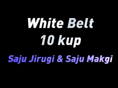 00White Belt Pattern Saju Jirugi & Saju Makgi