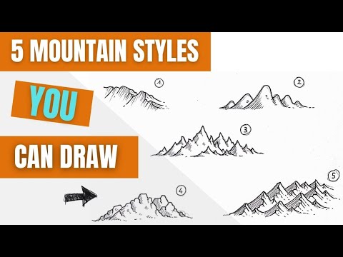How to Draw Mountains - Cartography 🏔 5 Types of Mountains for Fantasy Maps (IllustrationTutorial)