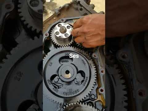 Oil Pump being fix on a Cummins engine (Komatsu)