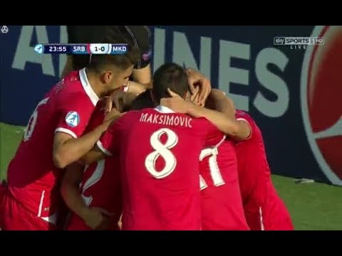 Mijat Gacinović Goal vs FYR Macedonia U-21 | Serbia U-21 1-0 Macedonia U-21| UEFA EURO U21 2017