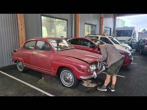 Oldtimer Saab 96 Kultauto 1969 long nose 30 Jahre in Garage vergessen seit 1991!
