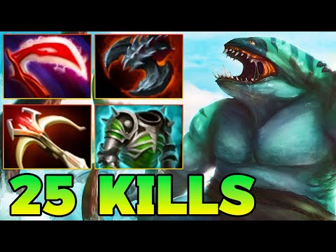 25 Kills Tidehunter Dota 2 !! Tidehunter Dota 2 Carry Offlane Build Pro Gameplay Guide 7.40