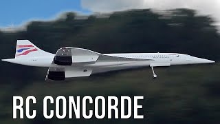 Nice RC Concorde Fine Scale Model Turbine Driven Flying At Flight Show