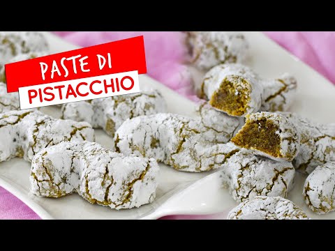 Paste di pistacchio: ricetta delle paste di mandorla al pistacchio