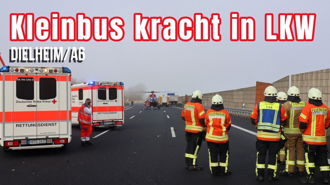 Unfall auf der A6 bei Dielheim: Diesel auf Fahrbahn – Richtung Mannheim stundenlang gesperrt