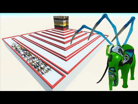 ESCAPE FROM ALIEN ELEPHANT - Animal Revolt Battle Simulator - ARBS