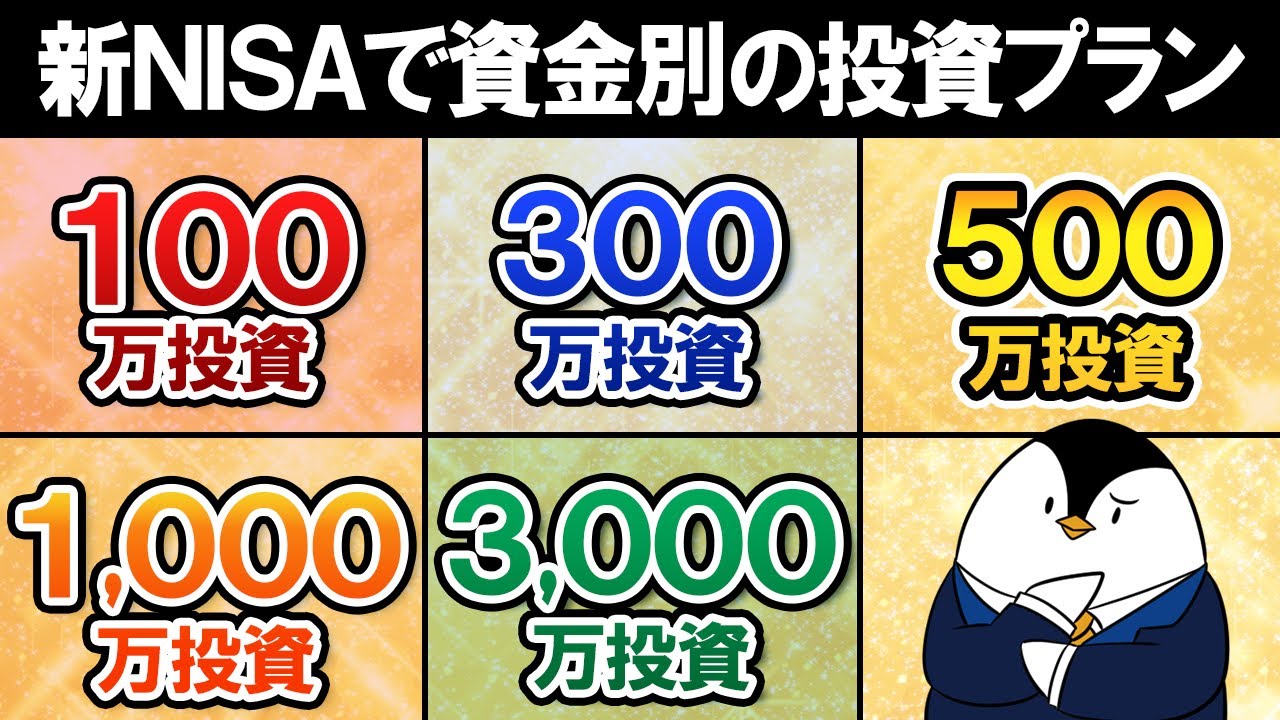 【よくある質問】新NISAでまとまった資金別の投資プランは？100万・300万・500万・1,000万・3,000万のケースで解説