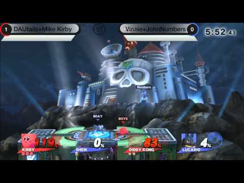 Smash Attack 3 - SSB4 Doubles - Grand Final - DA Jtails + Mike Kirby vs Vinnie + JohnNumbers