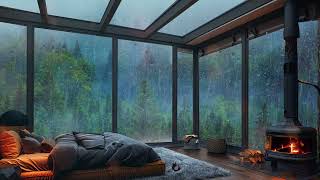 Rain Sounds For Sleeping #106 Cozy Bedroom Ambience - Heavy Rain for Sleep, Study and Relaxation