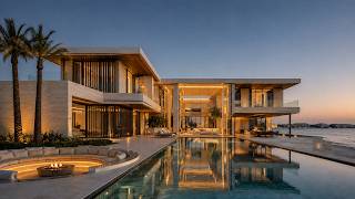 Palm Jumeirah-Inspired Beachfront Mansion | 4K Villa Tour