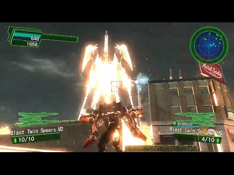 Earth Defense Force 4.1 Blind Hard Difficulty Let's Play Part 10 - 300 meter Monster