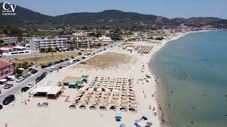 Sarti Beach Halkidiki Sithonia Greece drone video Part 2