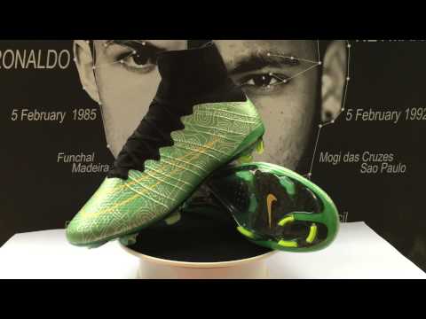 Chaussures De Football Nike,Nike Mercurial Superfly IV FG Limited Edition Vert Noir Argent Or Soldes