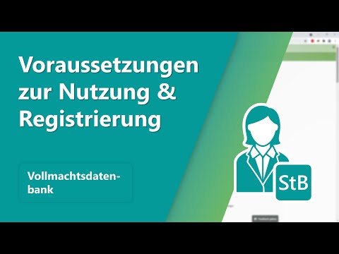 Vollmachtsdatenbank für Steuerberater - Voraussetzungen und Registrierung