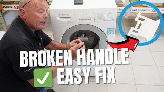 How to Open Washing Machine Door Broken Handle? | Servis M6856W Washing Machine User Manual