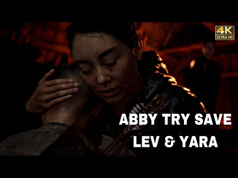 THE LAST OF US 2 Walkthrough Gameplay Part 45 - ABBY TRY SAVE LEV & YARA