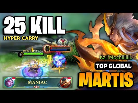 MANIAC! Martis Best Build 2023 [ Martis Top 1 Global Gameplay ] By Kz1'Mochiiiiiii. - MLBB