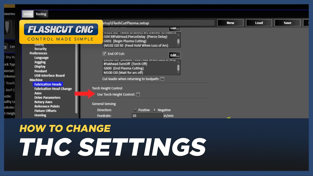 How to Adjust Torch Height Control Settings - FlashCut CAD/CAM/CNC Software
