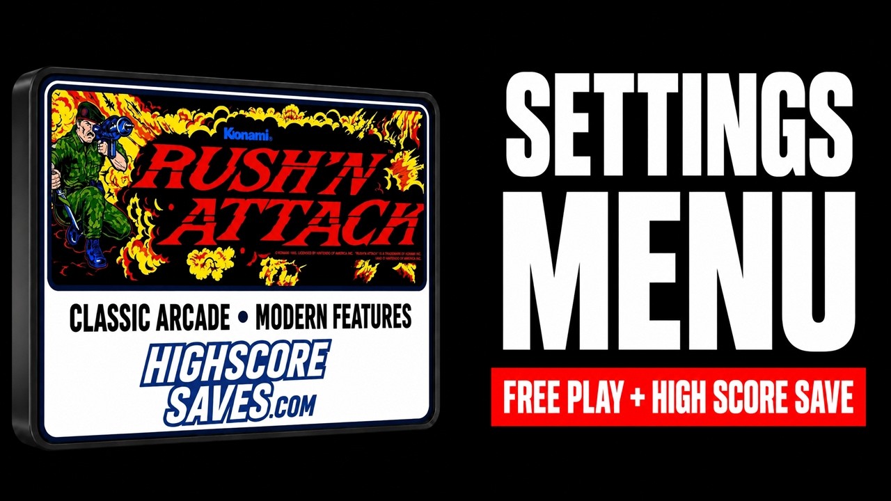 Rush’n Attack / Green Beret settings menu video guide