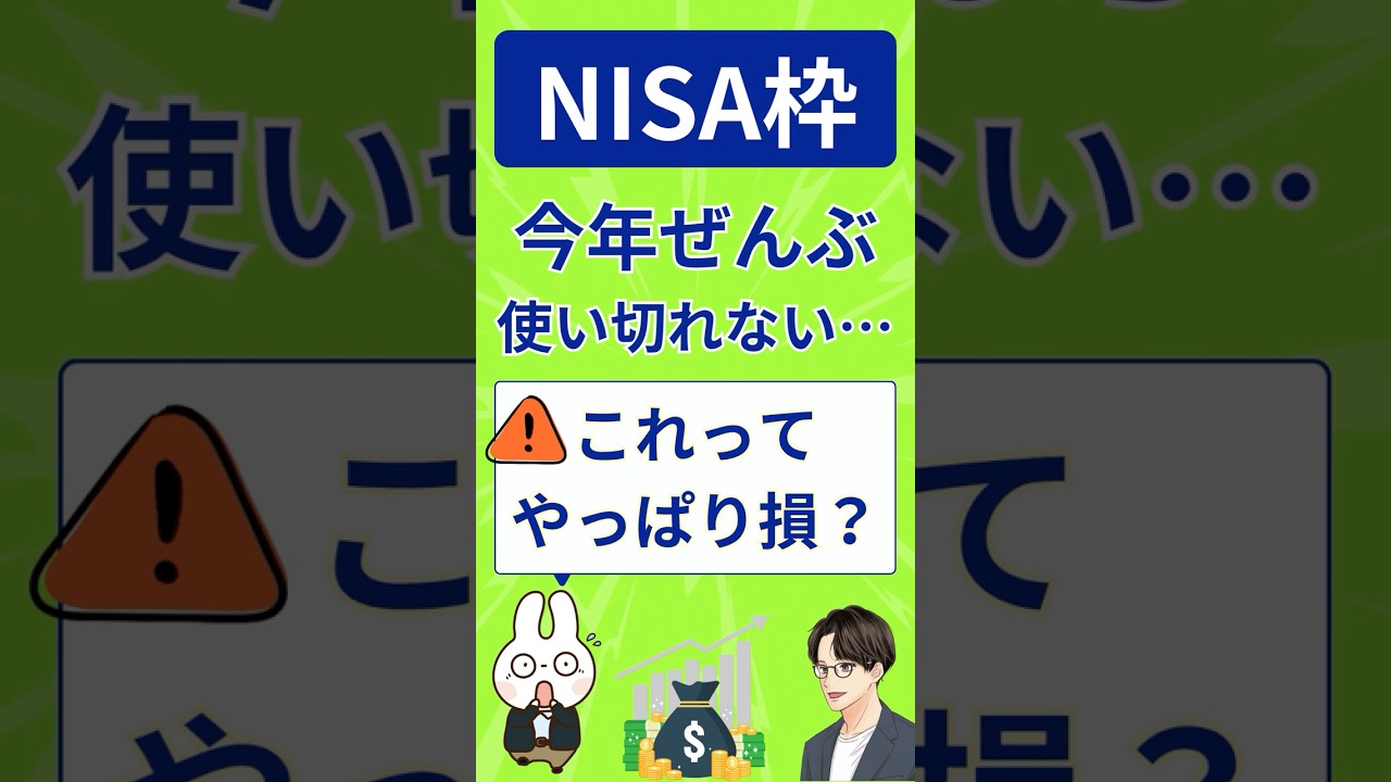 NISA枠をムダにした…それって本当に損？【投資初心者向け】