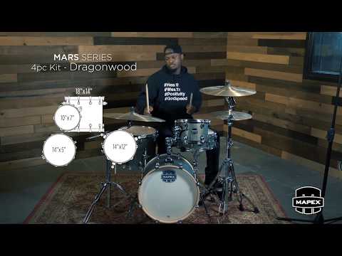 Mapex MA528SF Mars 5-Piece Crossover Drum Shell Pack, Dragonwood image 4