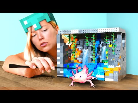 I Built LEGO Minecraft for a Real Axolotl