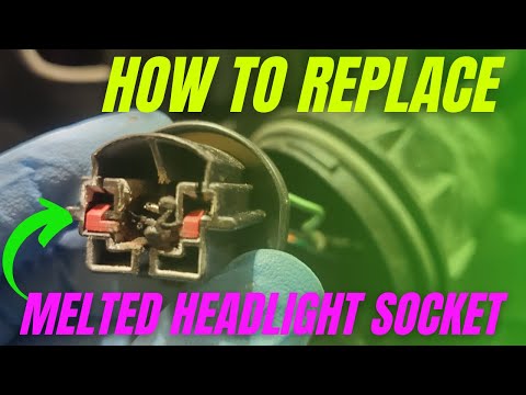 How to Replace Melted Headlight Socket Connector On ANY Car - DIY Save $$$