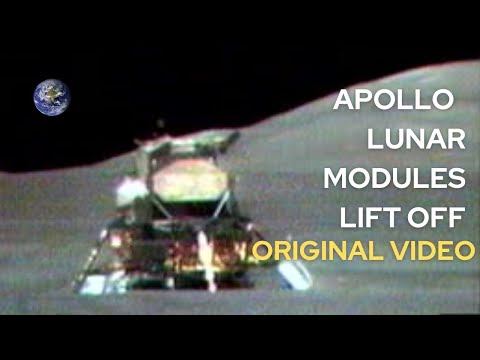APOLLO 15,16 & 17 LUNAR MODULE LIFT OFF FROM THE SURFACE OF THE MOON - ORIGINAL VIDEOS