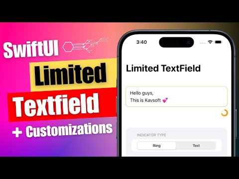 SwiftUI Limited TextField With Indicator - Xcode 15 thumbnail