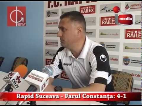 Rapid Suceava -Farul Constanta: 4-1 (goluri Semeghin si Cerlinca, declaratii Pana si Tudoreanu)
