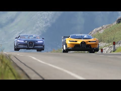 The Monsters Bugatti Vision GT vs Bugatti Chiron at Highlands