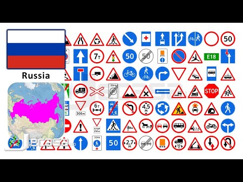 Traffic-Road Signs in Russia (Moscow, Saint Petersburg, Novosibirsk, Yekaterinburg, Kazan) | English