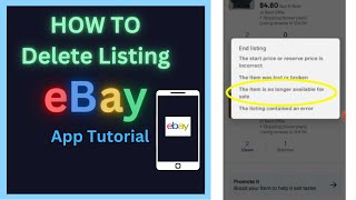 How to Delete an eBay Listing Using the eBay App