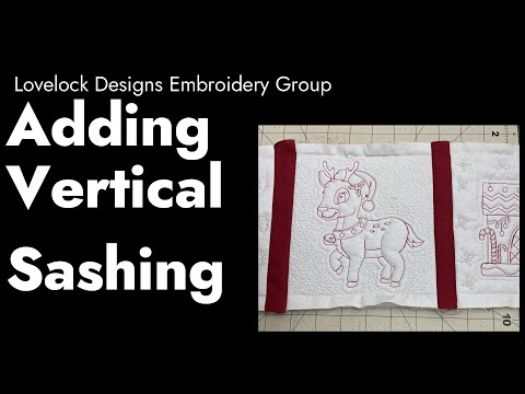 Xmas Redwork Vertical sashing