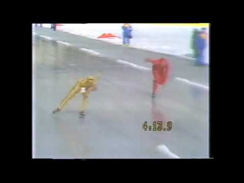 OL 1980 .  Bjørg Eva Jensen tar gull  på 3000 meter  i Lake Placid. 1080WebShareName