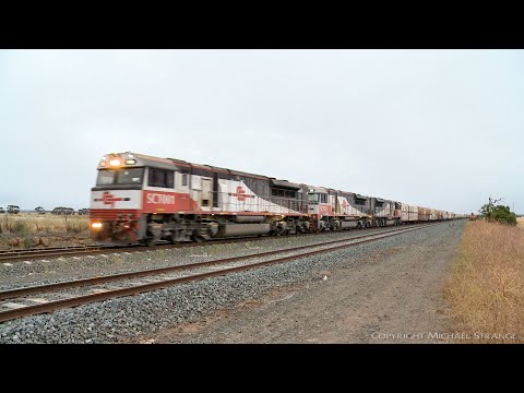 SCT 6PM9 Freight Train With Boxcars & Containers - PoathTV Australian Railways