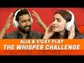 Alia Bhatt And Vicky Kaushal | The Whisper Challenge | Raazi | MissMalini