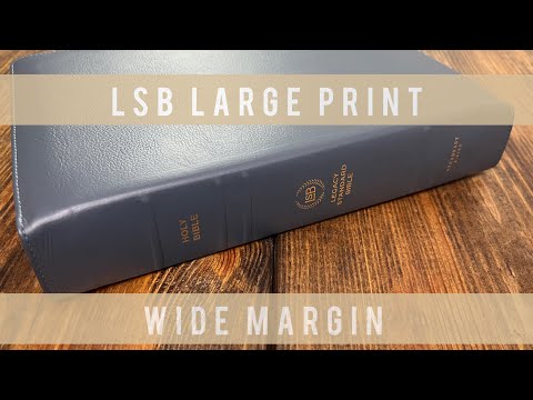 Legacy Standard Bible Large Print Wide Margin in Blue Cowhide