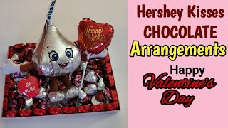 DIY With Me | VALENTINE'S DAY Hershey Kisses Chocolate Arrangements | Tutorial For Beginners